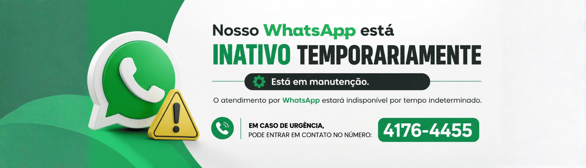 Whatsapp inativo temporariamente