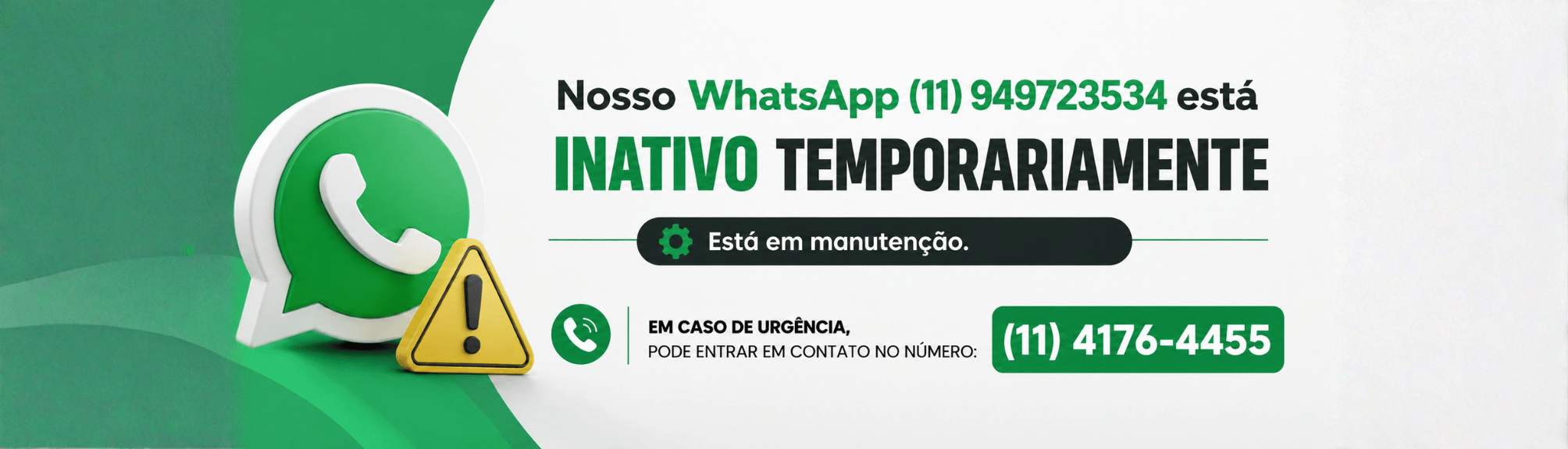 Whatsapp inativo temporariamente