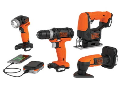 Jogo de Ferramentas sem Fio 12V GoPak 5 em 1 Black Decker BDCK502C1-B3